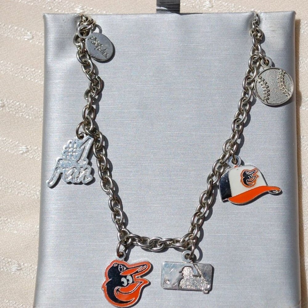 Baltimore Orioles Silver Charm Bracelet MLB Sports Merch 2012